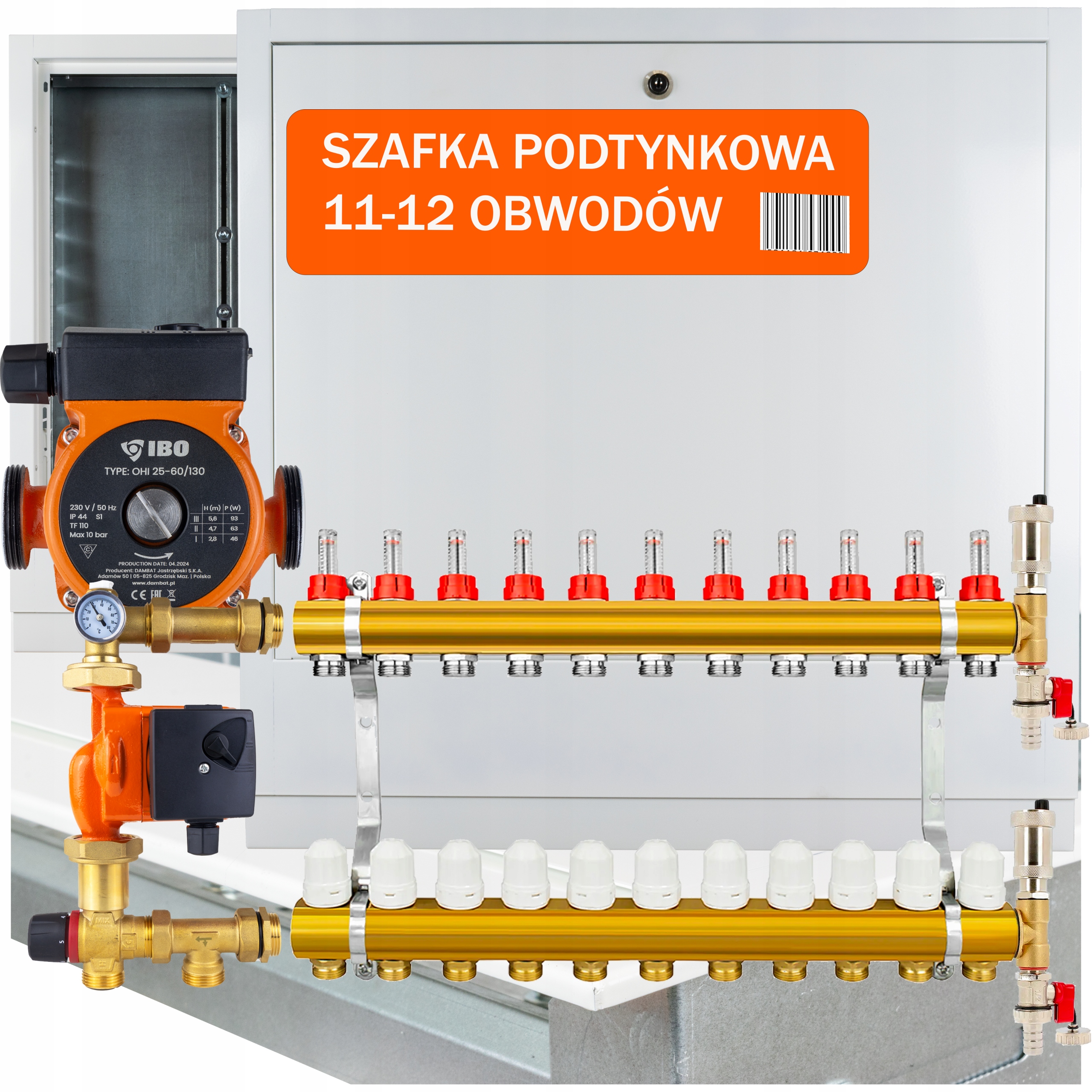 PODLAHOVÝ ROZVÁDZAČ 11 + ČERPADLÁ SKUPINA + ČERPADLO + PODOMÍNKOVÁ SKRIŇA